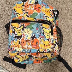 Pokemon Kids Backpack in Yellow, Orange, Blue, Green, Black